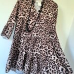 Robe léopard volantée TU (40/42)