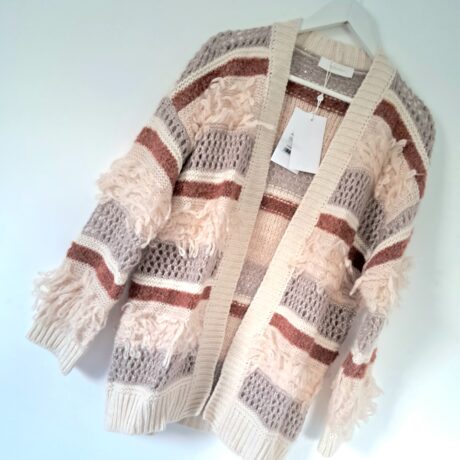 Gilet cardigan avec mohair et alpaga
