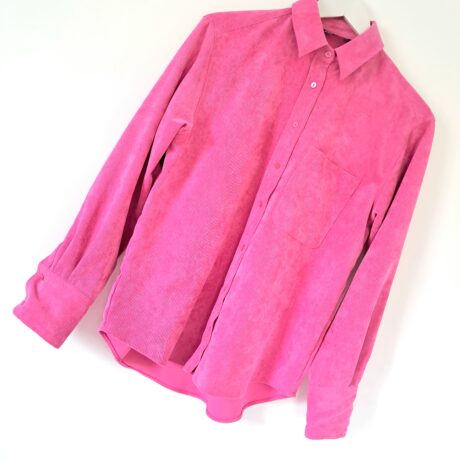 Chemise velours rose oversize