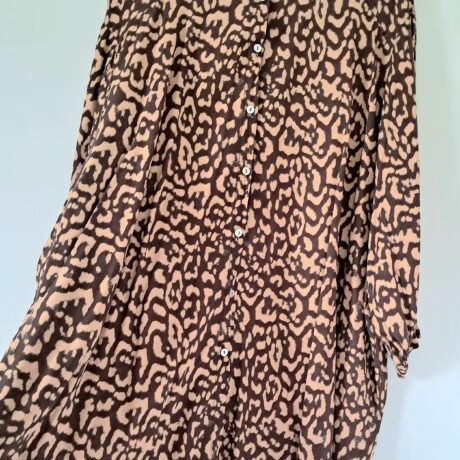 Longue tunique/robe léopard