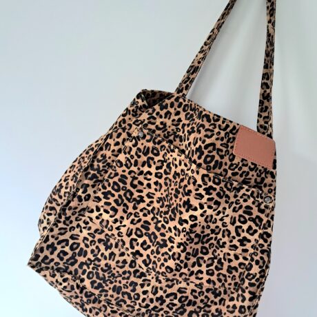 Sac en jean léopard