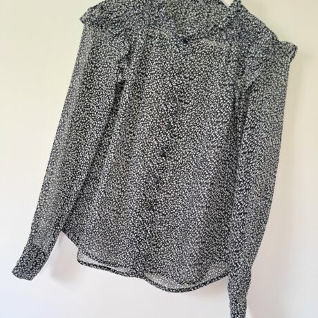 Chemisier fleurs et volants - T36