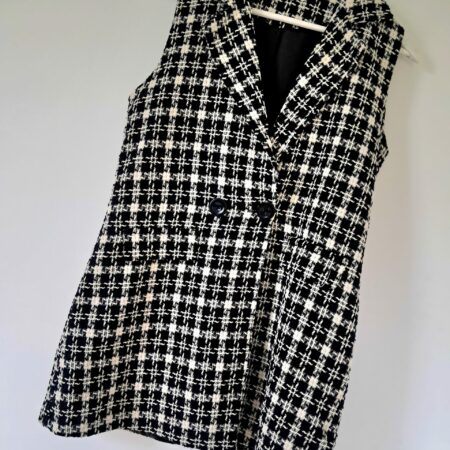 Blazer mi-long carreaux - T 38/40