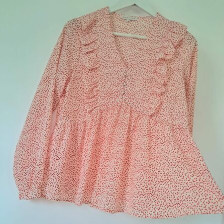 Blouse bohème motif coeurs - S/M