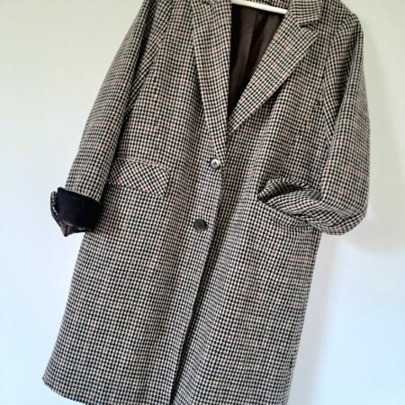 Manteau motif carreaux