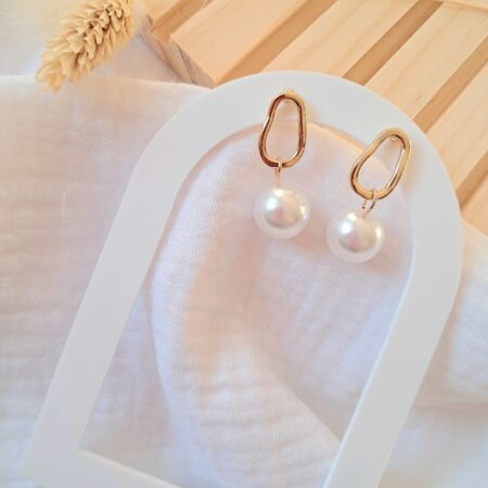 Boucles d’oreilles perle intemporelle