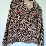 Jolie veste en jean léopard - L